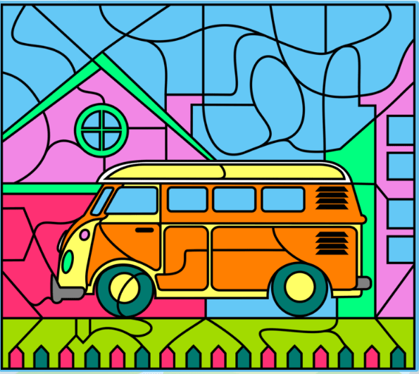 Van Coloring by Olivia